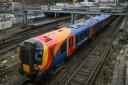 Trains at Southampton Central station were halted after a trespasser was spotted on the line