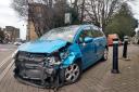 A Citroen was one of four vehicles involved in a crash at the junction of Onslow Road and Cranbury Terrace