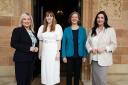 (l to r) Michelle O’Neill, Angela Rayner, Fleur Anderson and Emma Little-Pengelly at Hillsborough Castle (Kelvin Boyes/PA)