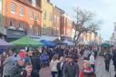 The market in Chichester earlier this year