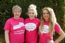 GIVING BACK: Rebecca, centre, with her mum Julie and sister hayley