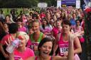 Ladies leave the start line at yesterday's Race for Life.