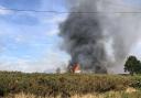 Fire on Pennington Common on Saturday, July 30. Picture: Ethan Davies