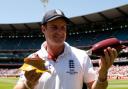 England captain Andrew Strauss celebrates victory in the fourth test and retaining the Ashes
