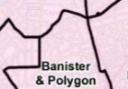 A map of the Banister & Polygon ward