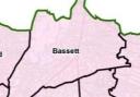 A map of the Bassett ward