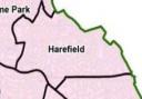 A map of the Harefield ward