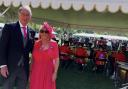 Barry Bailey and his wife Liz at King Charles's first royal garden party