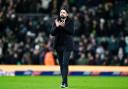 Southampton manager Russell Martin applauds supporters after the Championship match at Carrow Road