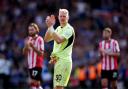 Southampton goalkeeper Aaron Ramsdale applauds the fans after a 1-1 draw with Ipswich