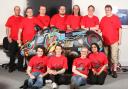 TECH TEAM: The University of Southampton team, who have designed Erica for the Go! Rhinos project.