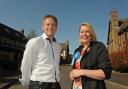 Grant Shapps with Mims Davies in Eastleigh