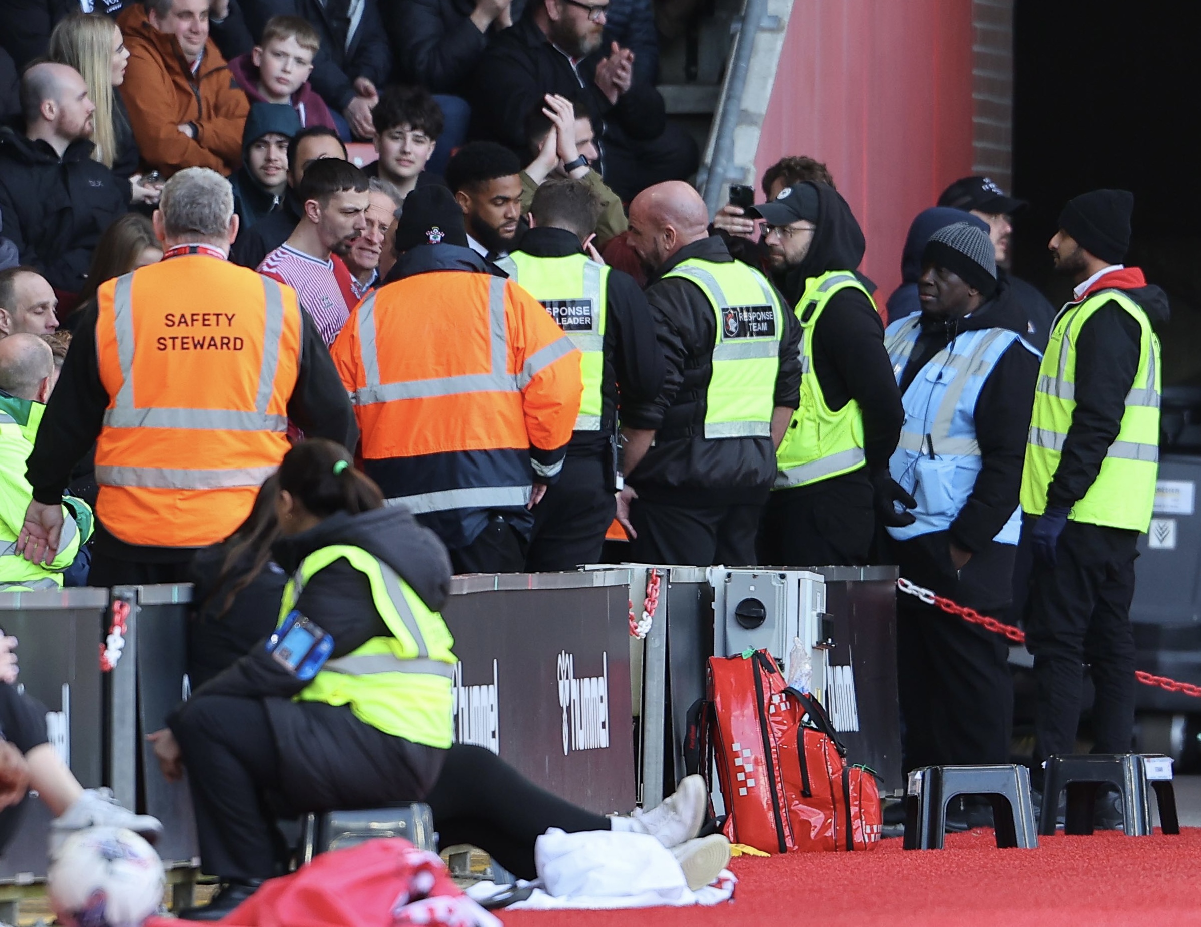 Southampton supporters express anger at steward commotion