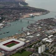 An aerial view of Southampton.