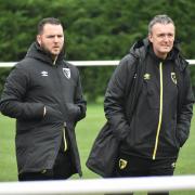 Cherries Women's manager Steve Cuss, right (Picture: AFC Bournemouth)