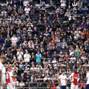 File photo dated 08-08-2021 of Tottenham Hotspur fans in the safe standing seating. Issue date: Wednesday September 22, 2021.