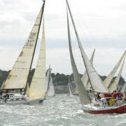 CHOPPY WATERS: IRC Class 7 Ruffian and IRC Class 4 Mongoose pictured in action on the second day of Cowes Week yesterday.	   Pic by Rick Tomlinson.