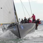 ON TRACK: Jethou heads the field in IRC Class Zero at Cowes yesterday.  	Pics by Rick Tomlinson.