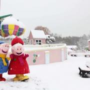 Peppa Pig World in the snow at christmas