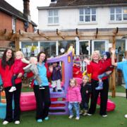 Paint Pots Nursery in Howard Road, Shirley celebrate an outstanding Ofsted report.  	Echo picture by Paul Collins. Order no: 11744924