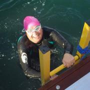Lorelei Reddin completes the inaugural Southampton International Boat Show swim