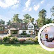 The house in Chilworth features five bedrooms, a home cinema and glorious views of the nearby woodland amongst other things (Credit: Rightmove)