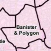 A map of the Banister & Polygon ward
