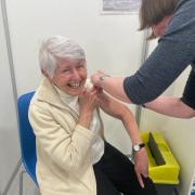 Muriel Standing, 84, from Millbrook getting her sixth dose