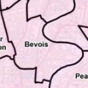 A map of the Bevois ward