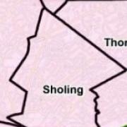 A map of the Sholing ward