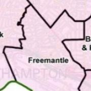A map of the Freemantle ward