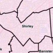 A map of the Shirley ward