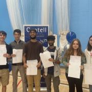 GCSE results day at Cantell School