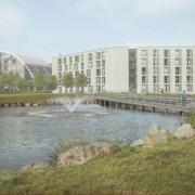 An artist's impression of the proposed new hotel at the Ageas Bowl