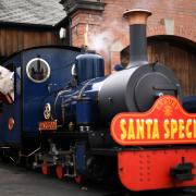 Santa aboard the Exbury Gardens Steam Railway
