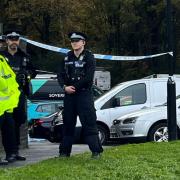 Police at Canberra Towers in Weston, Southampton, after Jamal Farooq, 31, fell to his death on November 18, 2023.