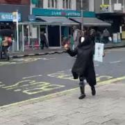 A masked person was seen on the streets of Southampton