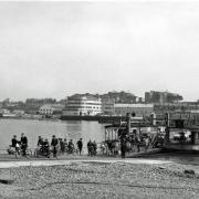 The Woolston Ferry ('the floating bridge'). Southampton [April 1962].