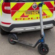 The E scooter was sized by police