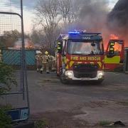Firefighters tackle blaze at the former World of Water site in Romsey