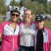 Katrina Cathie on the London to Brighton cycle ride with her two daughters