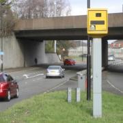 A motorcyclist was slapped with a fine after being clocked by the notorious speed camera on Maybray King Way in Southampton