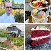 Kimbridge Barn Head Chef Harry Nowell and some of his sweet delights