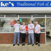 The team at Mike's Traditional Fish & Chips in Eastleigh