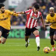 Southampton's Mateus Fernandes (centre) looked good against Wolves