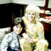 Polly James (right) and Nerys Hughes in the Liver Birds