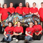 TECH TEAM: The University of Southampton team, who have designed Erica for the Go! Rhinos project.