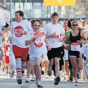 Sport relief mile runners in Southampton, 2012.