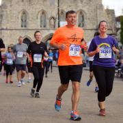 060509-136_HALF_MARATHON_24/04/2016..Runners taking part in Southampton Half Marathon run pass the Bargate, Southampton. ..Picture: Allan Hutchings (060509-136)...