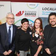 Launch of the South Coast Business Awards 2019, from left, Andrew Tilley (Dutton Gregory), Paula Bradly (Brymor Construction), Laura Bielinski (LOCALiQ) and Jeremy Edwards (Cool Calm & Confident).
